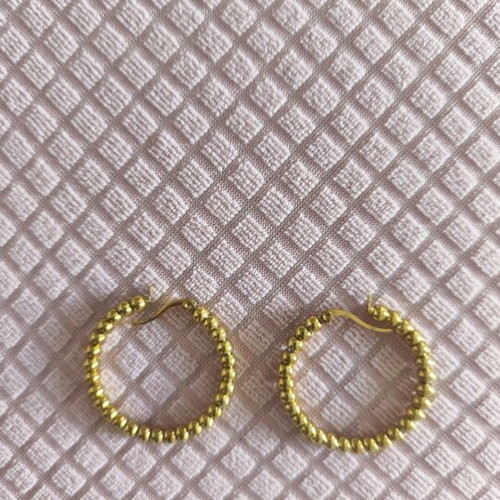 Earrings stainless steel like new, gold tone