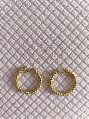 Earrings stainless steel like new, gold tone