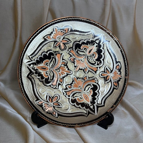 Vintage Copper Decorative Set with Plate and Jug Like New