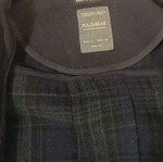 Pull& Bear coat used, dark blue with checkered lining