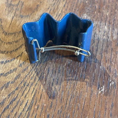 Metal hair clip dark blue new for hair