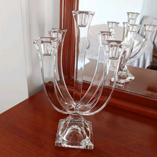 Crystal candlestick 5 holders new