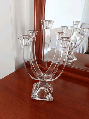 Crystal candlestick 5 holders new