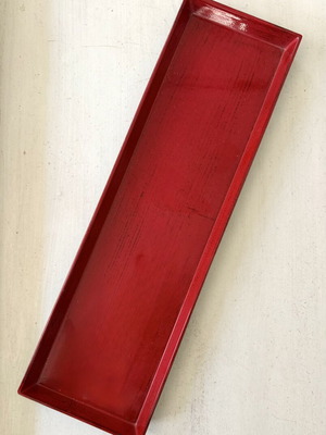 Decorative Modern Narrow Tray deep red, new