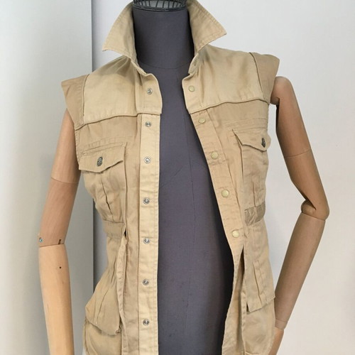 Diesel Women Cotton/Linen Vest XS like new, brown