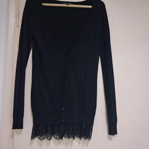 Ky Creation women's cardigan S/M used, black with lace