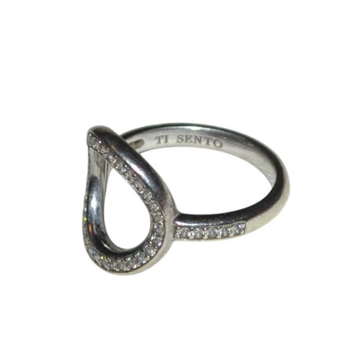 Ti Sento Milano Silver 925 Ring with Zircon New