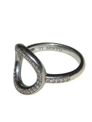 Ti Sento Milano Silver 925 Ring with Zircon New