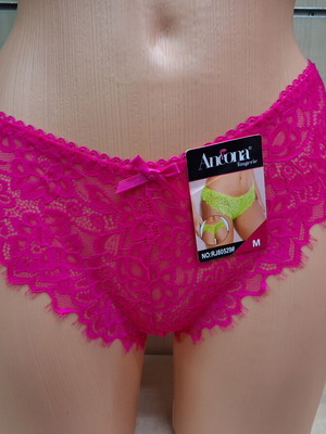 Ancona Lingerie pink lace underwear with chain, size M