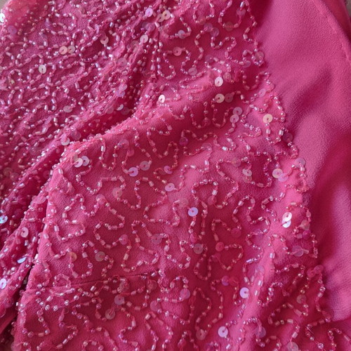 C'est Si Bon Occasion blouse like new with tulle and beads