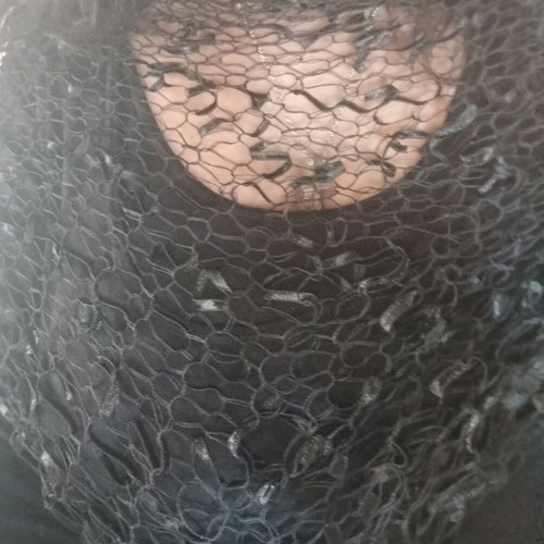 Handmade spring formal scarf/shawl new, black