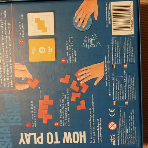 Shape Shift game like new, educational with wooden blocks