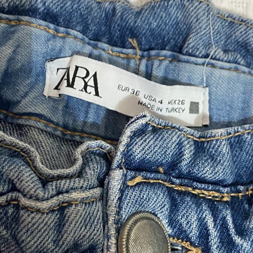 Zara Balloon Jeans size 36 like new, blue with elastic waist