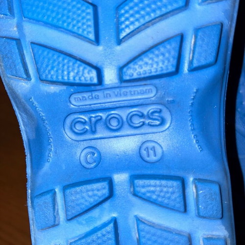 Crocs c11 blue rain boots size 28-29 like new