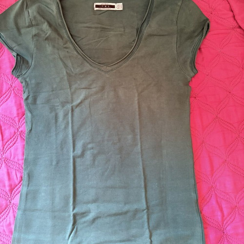 3 cotton V-neck T-shirts, multicolor