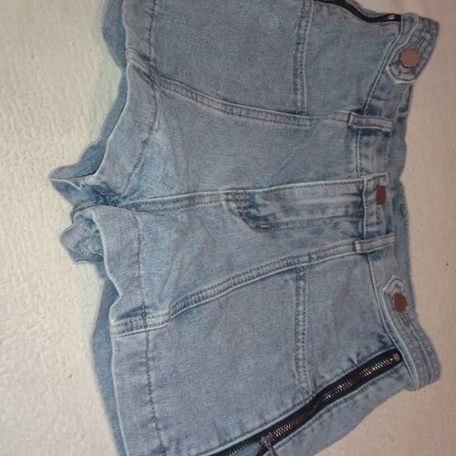 Denim shorts new, size 40, high-waisted, light wash