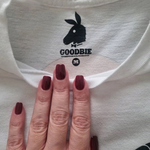 Goodbie T-shirt with back design, like new, size medium, white