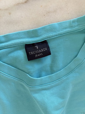 Trussardi Jeans Aqua Turquoise Cotton T-Shirt
