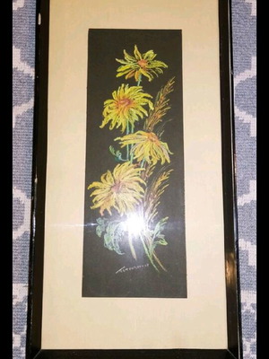 Frame with daisy design used