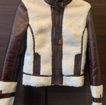 Jacket new, white and brown, size S