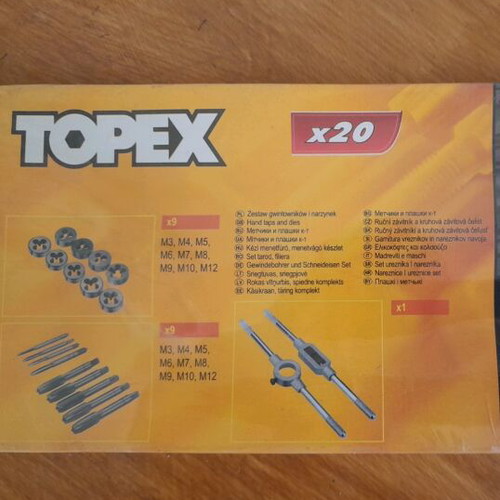 Topex set of 20 collets and dies new