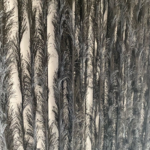 Velvet fringe curtains new, set of 5 pieces 240x90