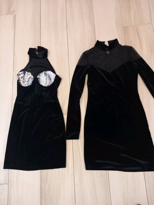 Velvet dresses new xs-s tight fit sexy, set of 2 pieces