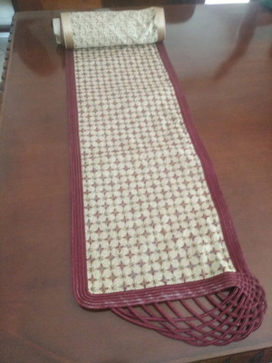 Handmade runner with embroidery and beads new