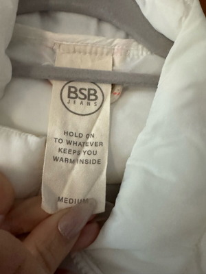 Bsb jacket medium white like new