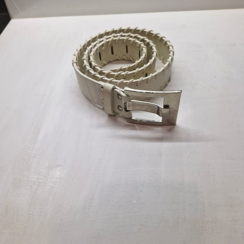 White belt 100 cm like new with decorative details