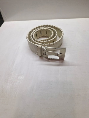 White belt 100 cm like new with decorative details