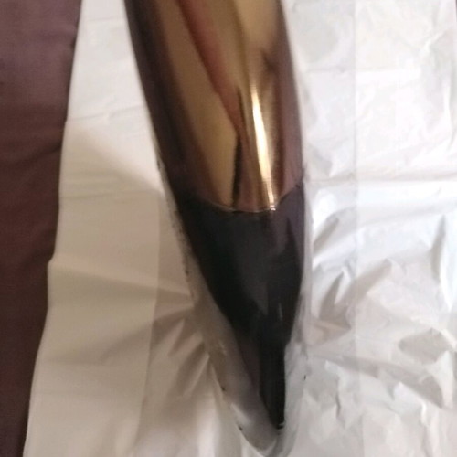 Large luxury ceramic decorative vase 55x40 cm black and gold like new