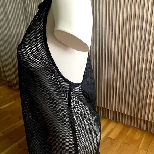 Black mesh blouse size L like new by Calliope