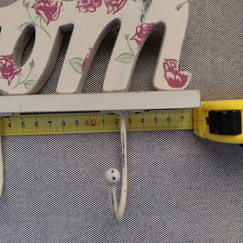 Cottage bathroom hanger Clayre &Eef new, cream color, wooden