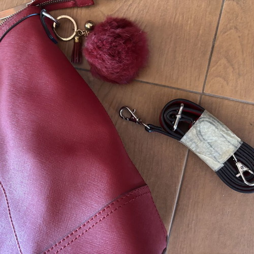 Wilson shoulder bag new, red genuine leather 46x30 cm from USA
