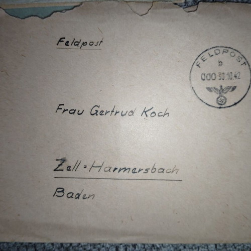 Set of 8 Feldpost envelopes and letters 1942, Eastern Front, new