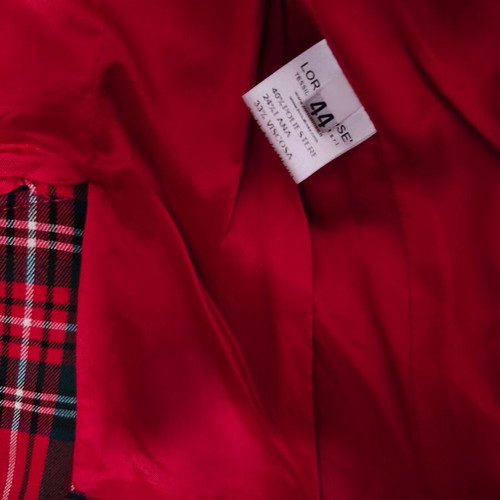 Lorna Bose tartan plaid jacket, red, wool blend