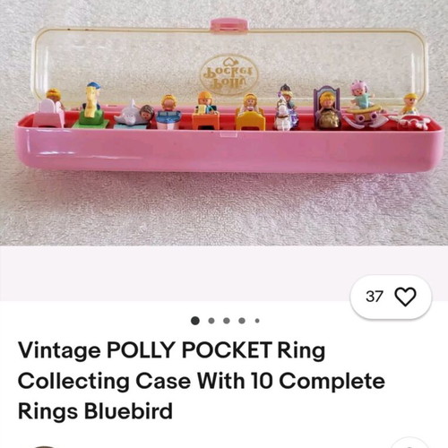 Polly Pocket vintage ring collection like new with box