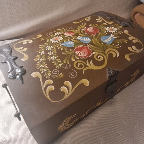 Storage box new handmade with painting