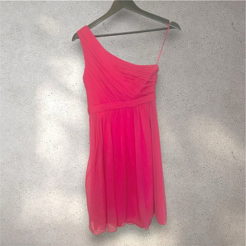 J.Crew pink silk asymmetric dress like new, size 00