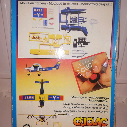 Vintage model airplane Lyra Cliclac Blue Force used