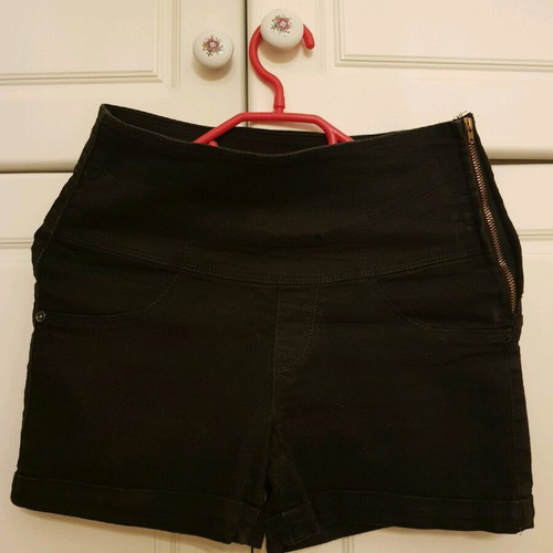 High-waisted denim shorts used, size small