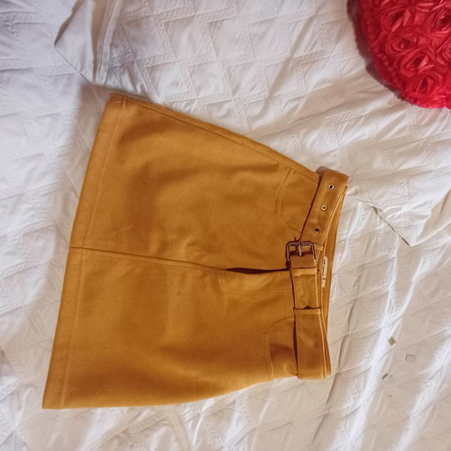 Velvet skirt like new, short, dark beige color, size XS