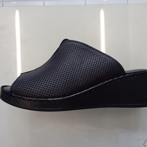 Platform sandals black, genuine leather, soft sole, new