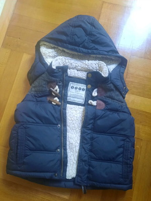 Sleeveless jacket for boy 3 years like new, blue, size 98 cm