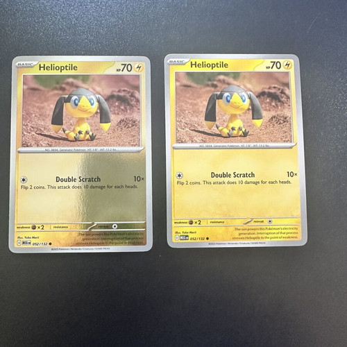 Helioptile Mega Evolution Pokemon card 052/132