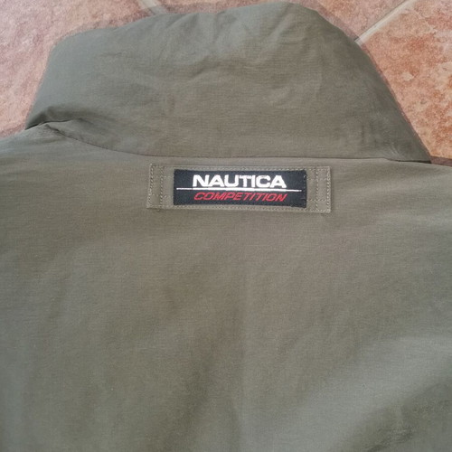 Nautica jacket like new, double face, gray khaki size M