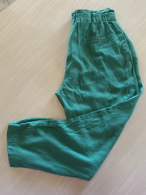 Enzzo linen pants green, like new, size L