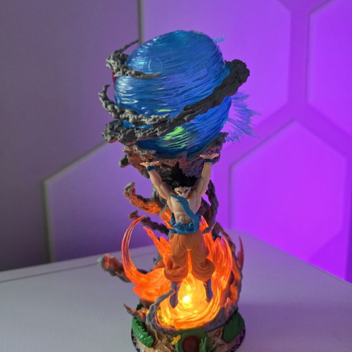 Goku Spirit Bomb statue figure 25cm with RGB light, new