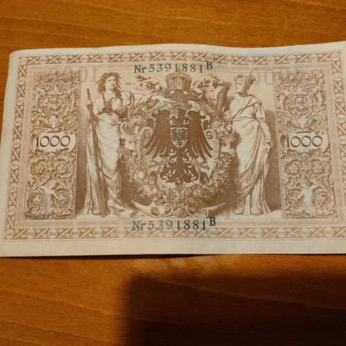 German collectible banknotes used, pack of 11, dated 21/04/1910